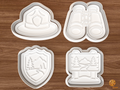National Park Ranger Cookie Cutter Set STL File - 01 set main