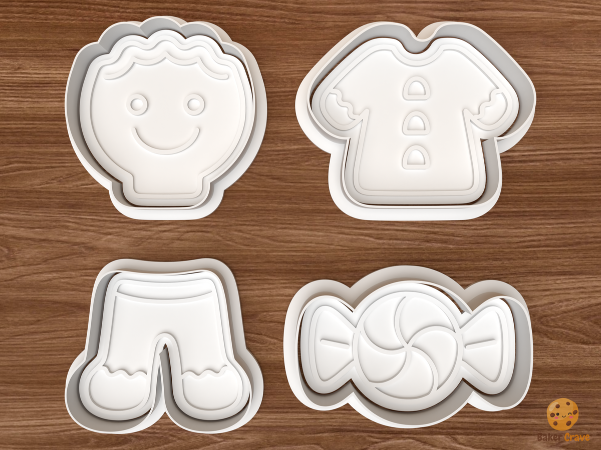 Build A Gingerbread Man Platter Cookie Cutter Set