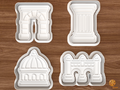 Architecture Icons Cookie Cutter Set STL File - 01 set main