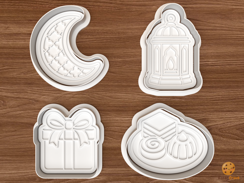 Eid Celebration Cookie Cutter Set STL File - 01 set main