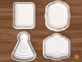 Birthday Party Cookie Cutter Set STL File - 01 set main