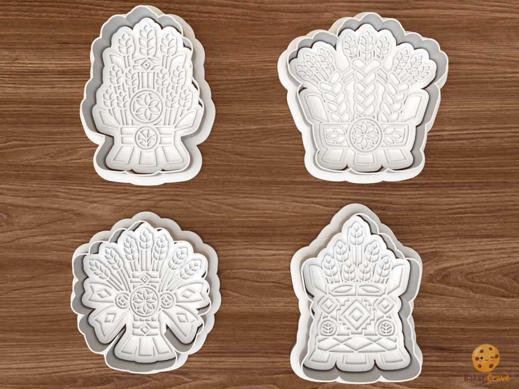 Ukrainian Didukh Christmas Cookie Cutter Set STL File - 01 set main