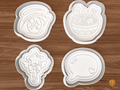 Kawaii Anime Cookie Cutter Set STL File - 01 set main