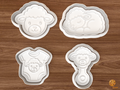 Little Lamb Baby Shower Cookie Cutter Set STL File - 01 set main