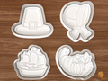 Thanksgiving Pilgrim Heritage Cookie Cutter Set STL File