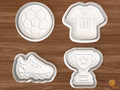 Soccer Cookie Cutter Set STL File - 01 set main