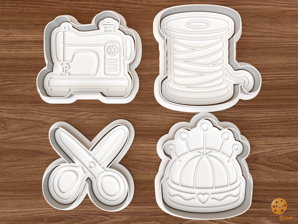 Sewing Essentials Cookie Cutter Set STL File