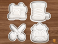 Sewing Essentials Cookie Cutter Set STL File