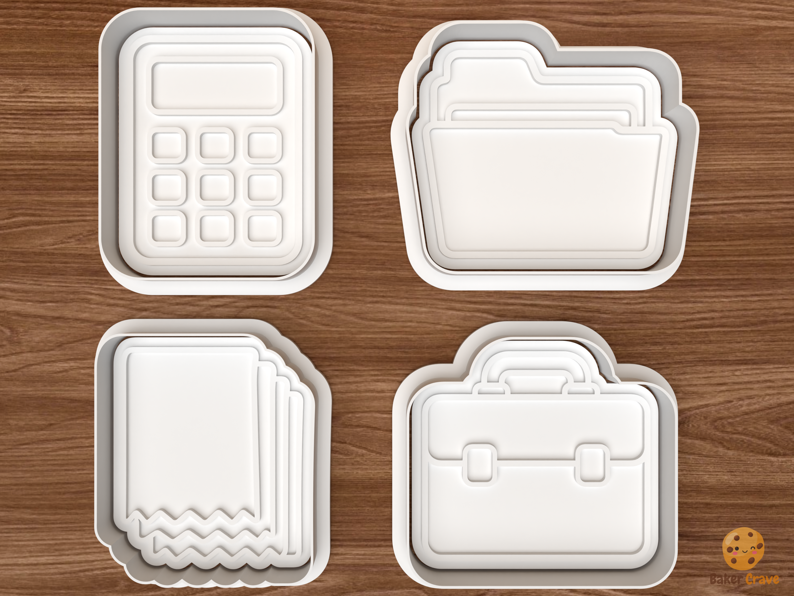 Accountant Tax Season Cookie Cutter Set STL File - 01 set main