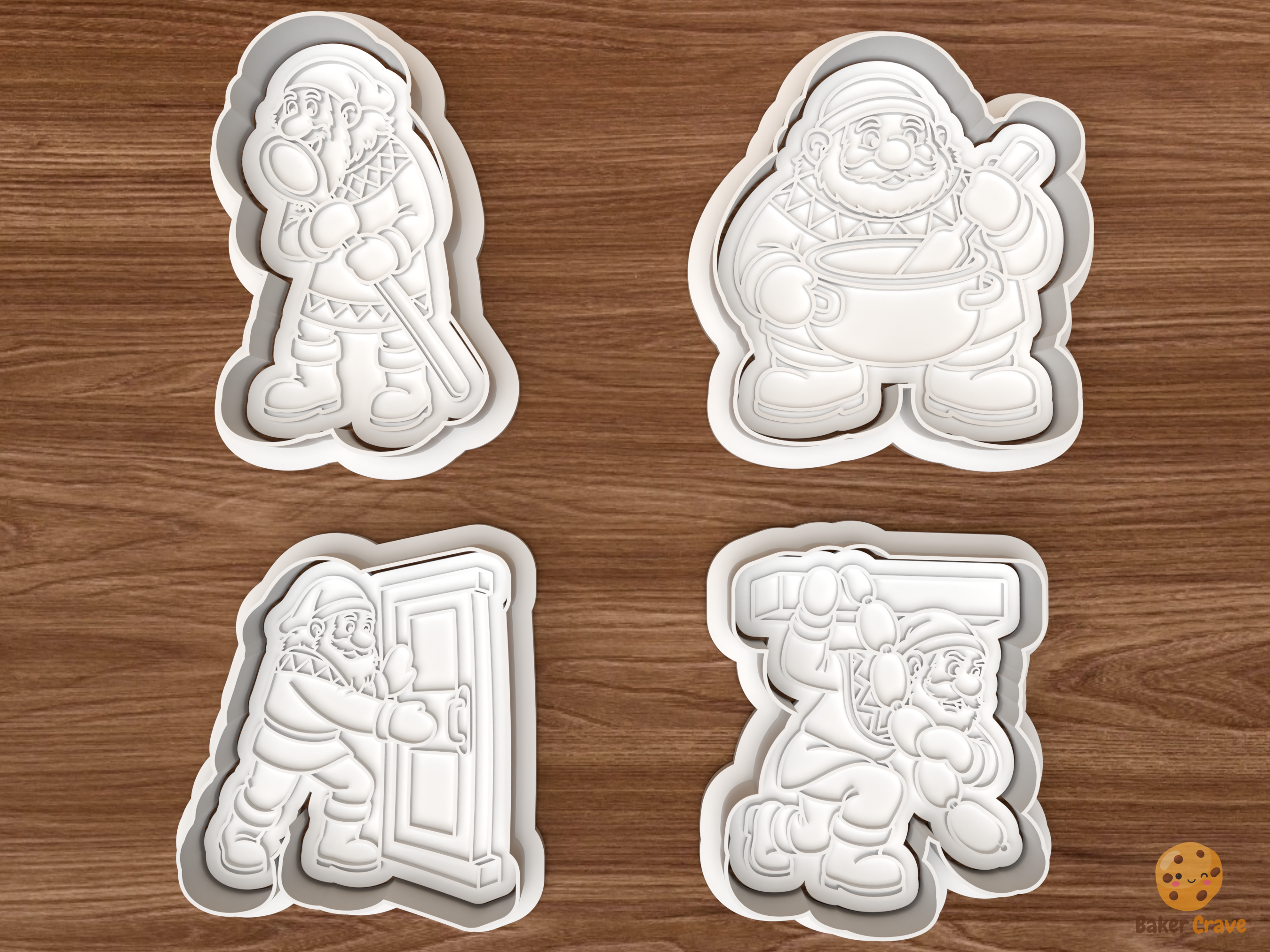 Icelandic Yule Lads Cookie Cutter Set STL File - 01 set main