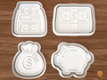 Money Savings Cookie Cutter Set STL File - 01 set main