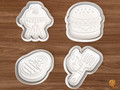 BBQ Dad Cookie Cutter Set STL File - 01 set main