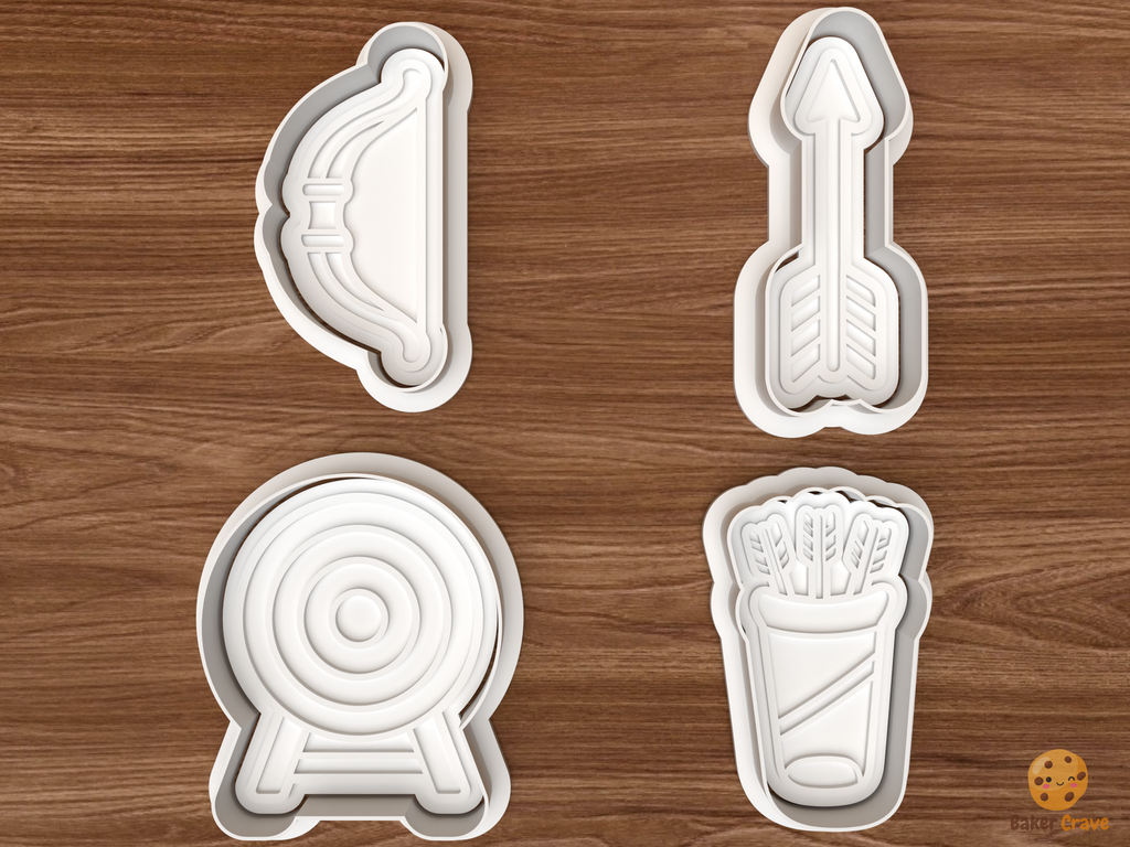 Archery Cookie Cutter Set STL File - 01 set main