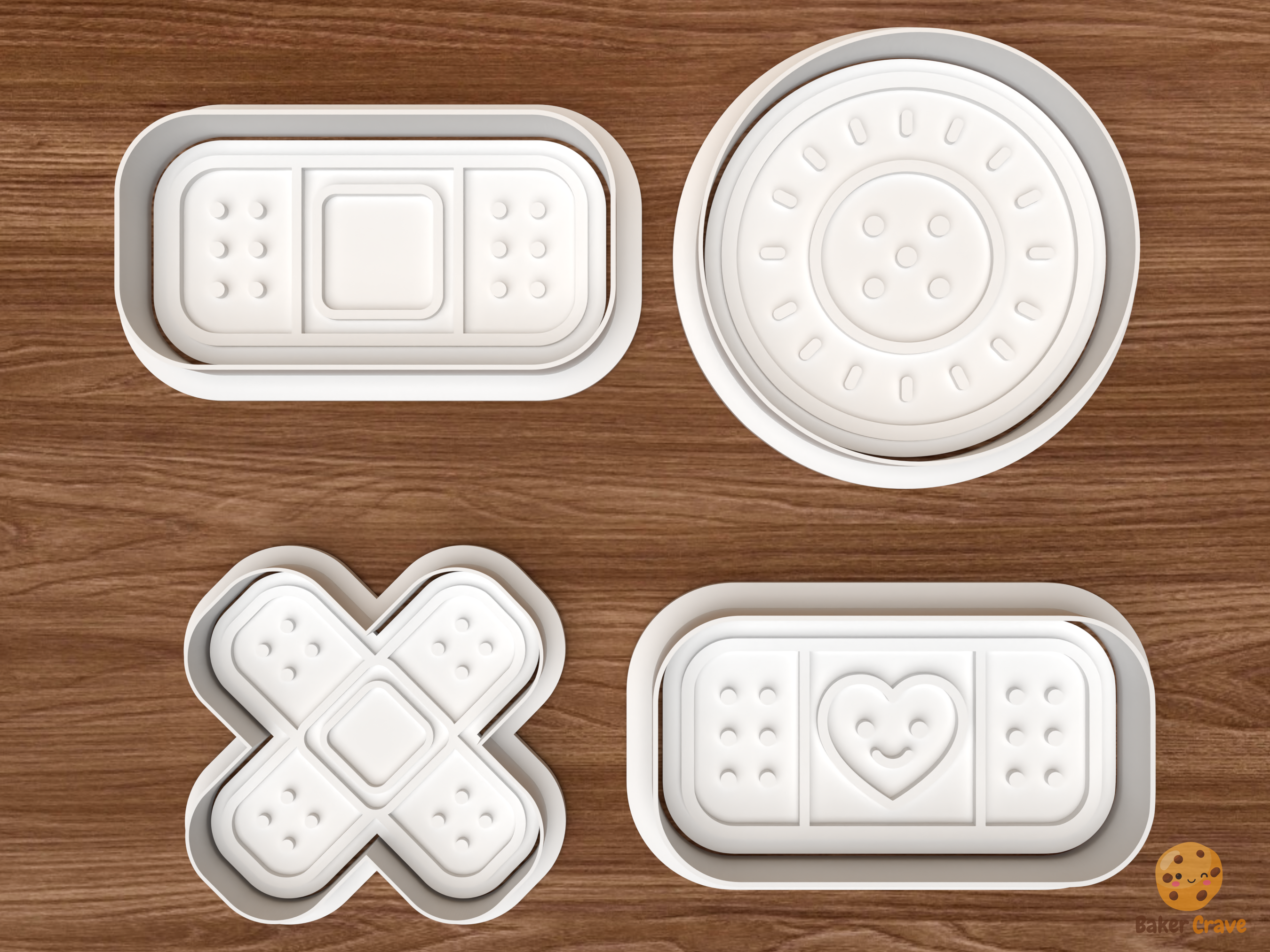Bandage Cookie Cutter Set STL File - 01 set main