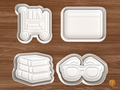 Librarian Cookie Cutter Set STL File - 01 set main
