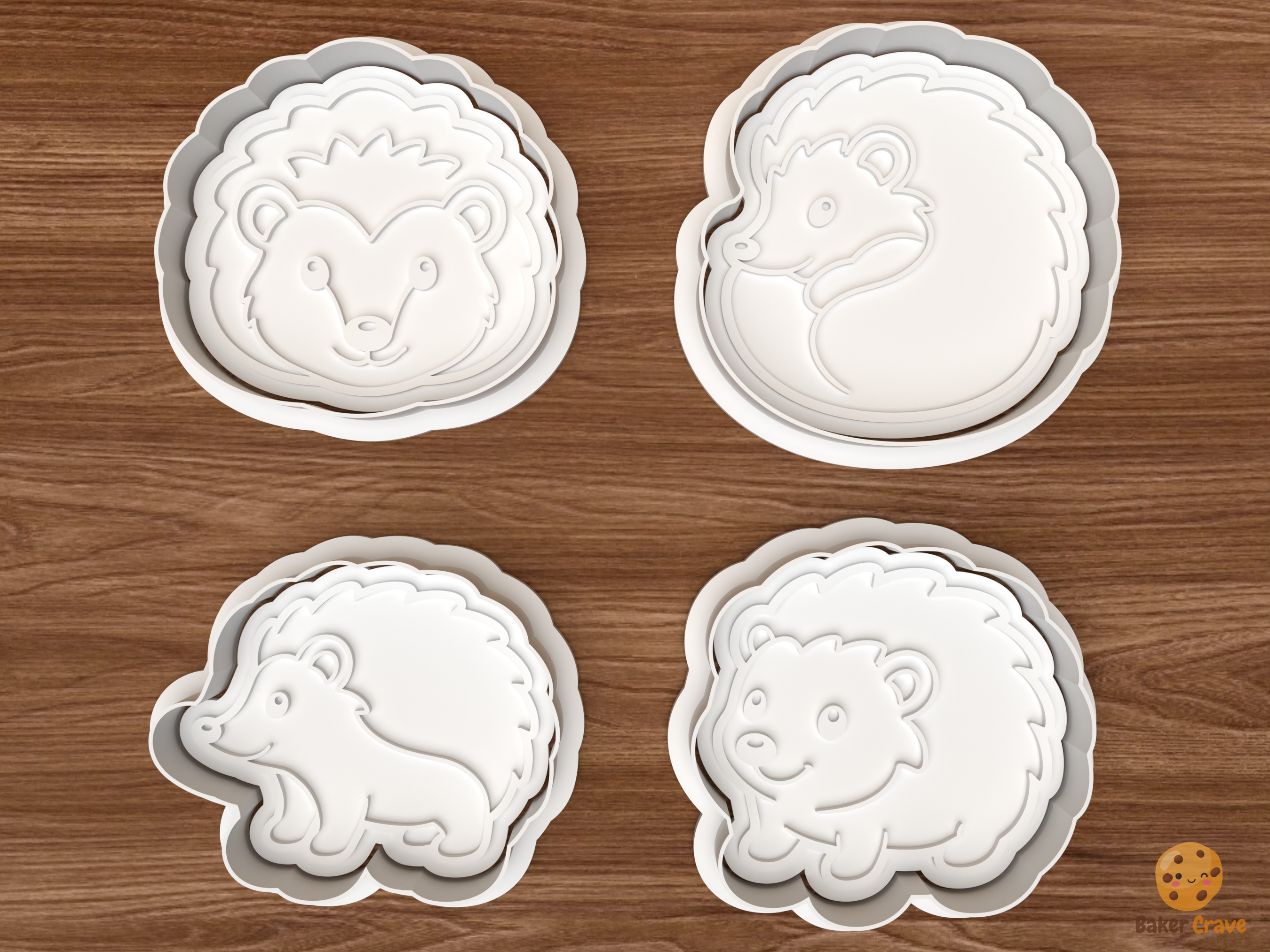 Hedgehog Cookie Cutter Set STL File - 01 set main
