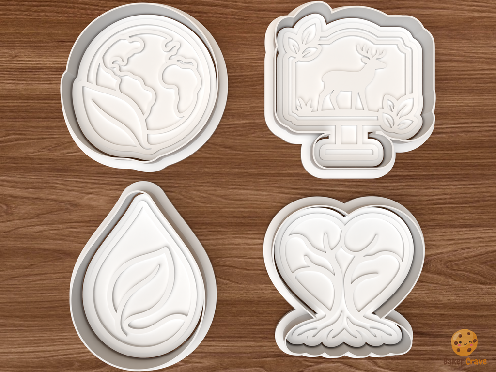 Wildlife Conservation Cookie Cutter Set STL File - 01 set main