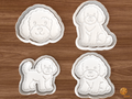Goldendoodle Cookie Cutter Set STL File - 01 set main