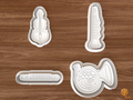 Orchestra Instruments Cookie Cutter Set STL File