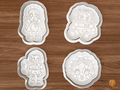 Halloween Haunted Doll Cookie Cutter Set STL File - 01 set main