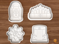Colombian Little Candles Day Cookie Cutter Set STL File - 01 set main