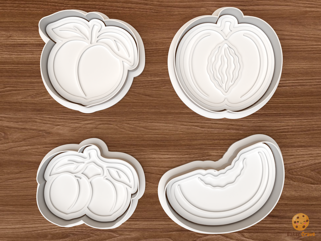 Peach Orchard Cookie Cutter Set STL File