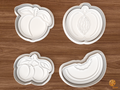 Peach Orchard Cookie Cutter Set STL File