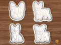 Boston Terrier Dog Cookie Cutter Set STL File - 01 set main