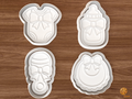 Coquette Bow Baby Shower Cookie Cutter Set STL File - 01 set main