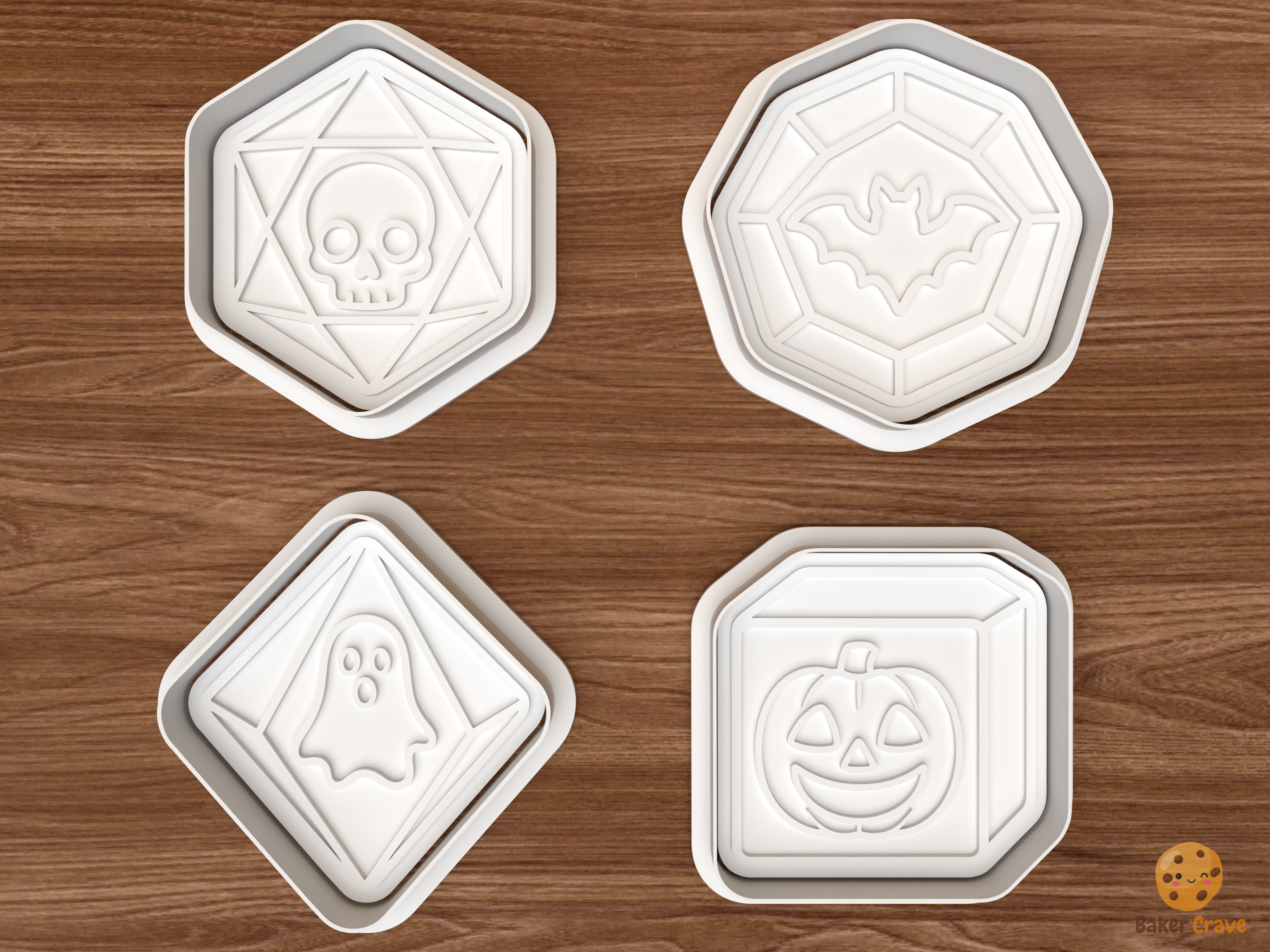 Halloween Tabletop Dice Cookie Cutter Set STL File - 01 set main