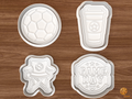 Soccer Game Day Cookie Cutter Set STL File - 01 set main