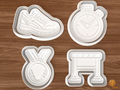 Track and Field Cookie Cutter Set STL File - 01 set main