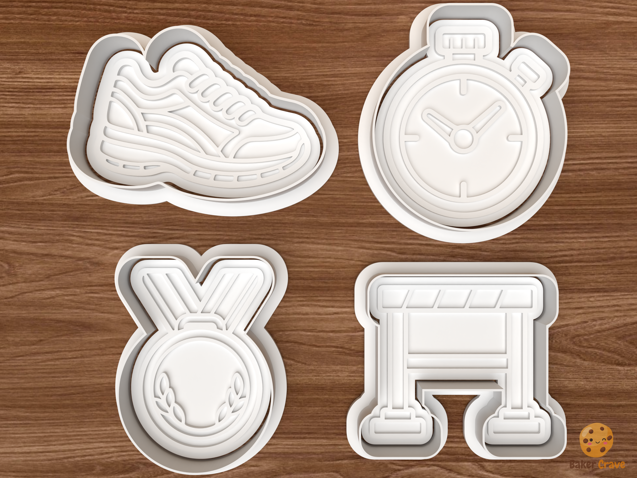 Track and Field Cookie Cutter Set STL File - 01 set main