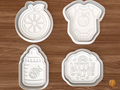 Little Cutie Baby Shower Cookie Cutter Set STL File - 01 set main
