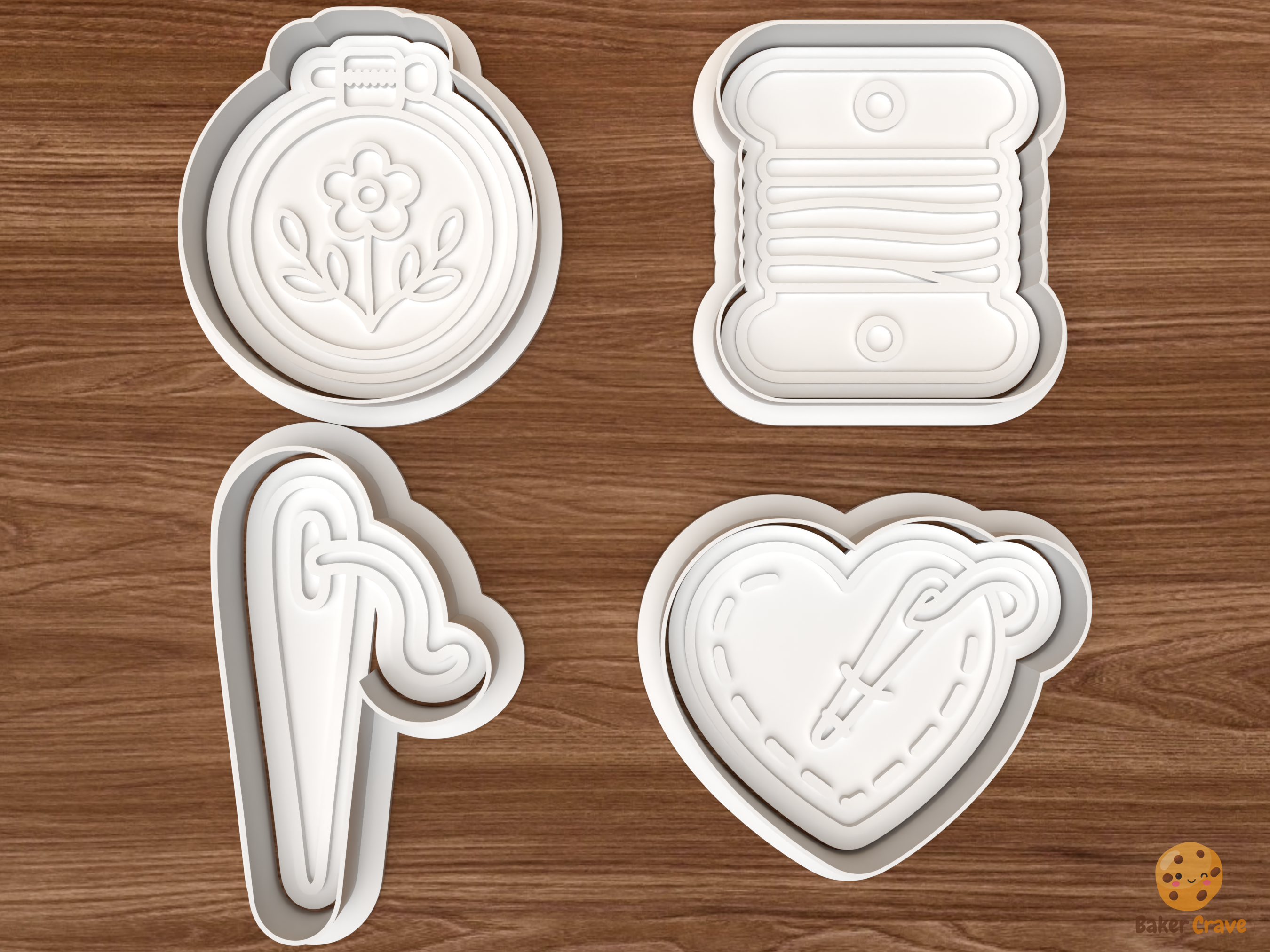 Sewing Cookie Cutter Set STL File - 01 set main