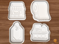 Small Shop Owner Cookie Cutter Set STL File - 01 set main
