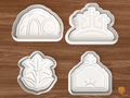 He Is Risen Easter Cookie Cutter Set STL File