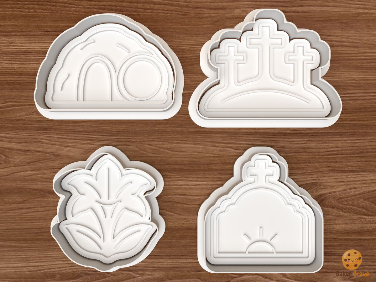 He Is Risen Easter Cookie Cutter Set STL File