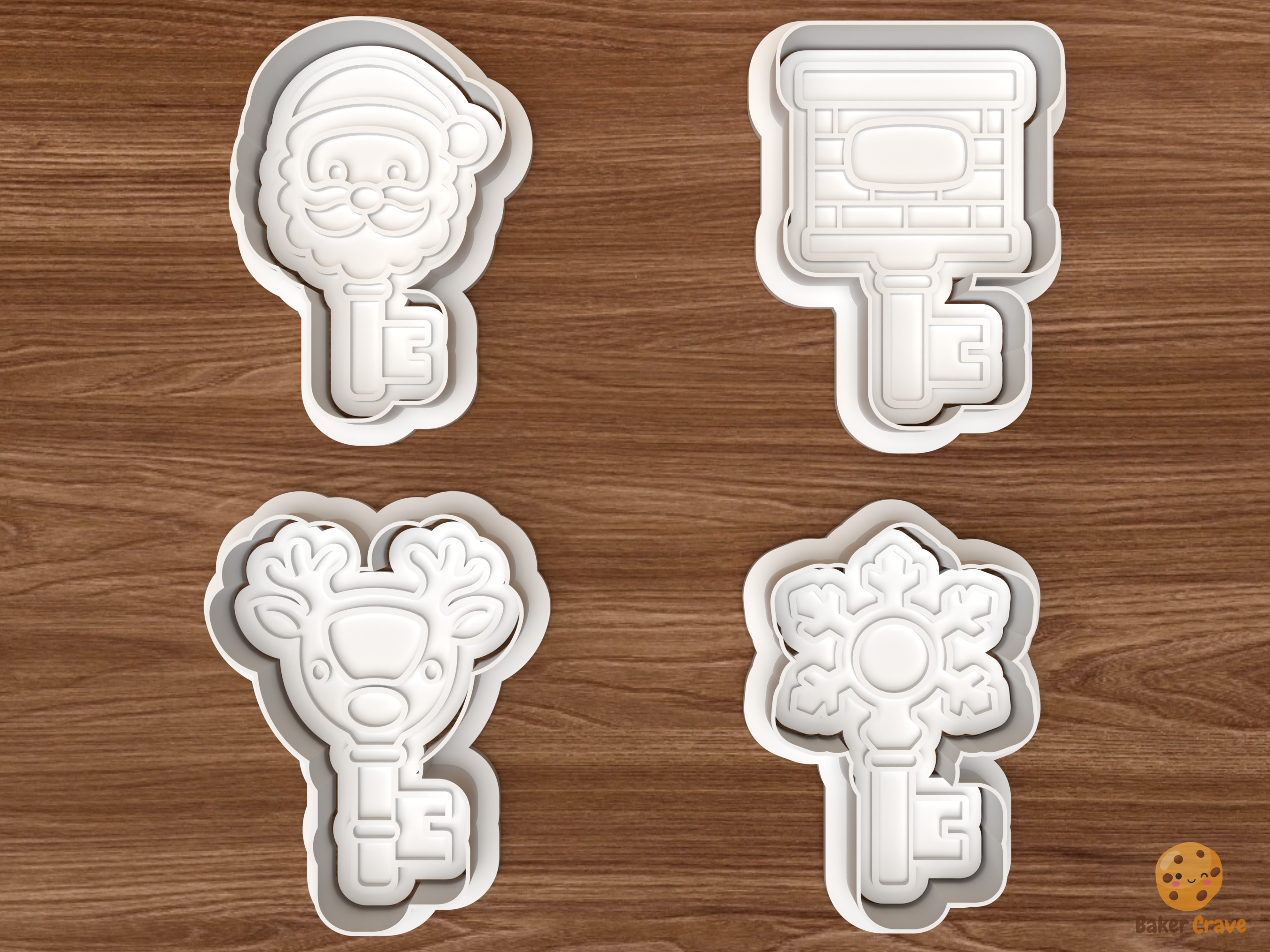 Santa Key Tradition Cookie Cutter Set STL File - 01 set main
