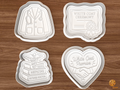 White Coat Ceremony Cookie Cutter Set STL File - 01 set main