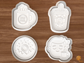 Dad Fuel Coffee Cookie Cutter Set STL File - 01 set main