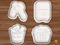 First Apartment Cookie Cutter Set STL File - 01 set main