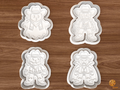 Halloween Undead Cowboy Cookie Cutter Set STL File - 01 set main