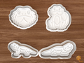 Bearded Dragon Cookie Cutter Set STL File