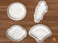 Asian Food Cookie Cutter Set STL File - 01 set main