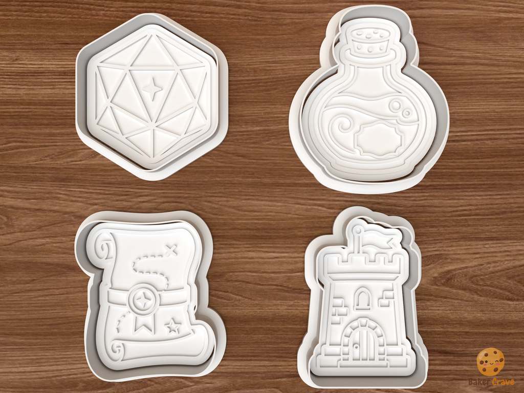 Fantasy Adventure Cookie Cutter Set STL File