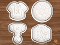 Soccer MVP Cookie Cutter Set STL File - 01 set main