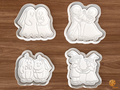 Halloween Wedding Couple Cookie Cutter Set STL File