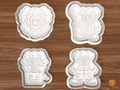 Halloween Creepy Clown Cookie Cutter Set STL File - 01 set main