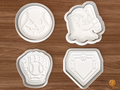 Halloween Baseball Cookie Cutter Set STL File - 01 set main